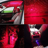 Star  Lamp USB Car Star Ceiling Light Sky Projection Lamp Romantic Night Lights Car Fancy Lights (Red)